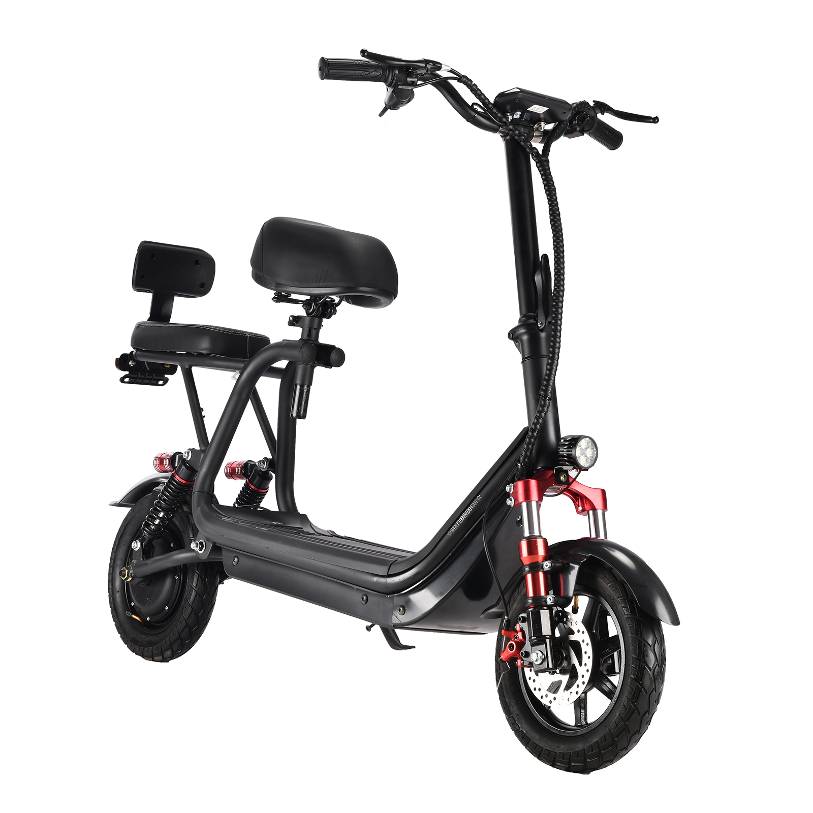 US Warehouse Adult Foldable Electric Scooter 1000W Lithium Battery Citycoco 12 inch Fat Tire E-scooter with Double Seats
