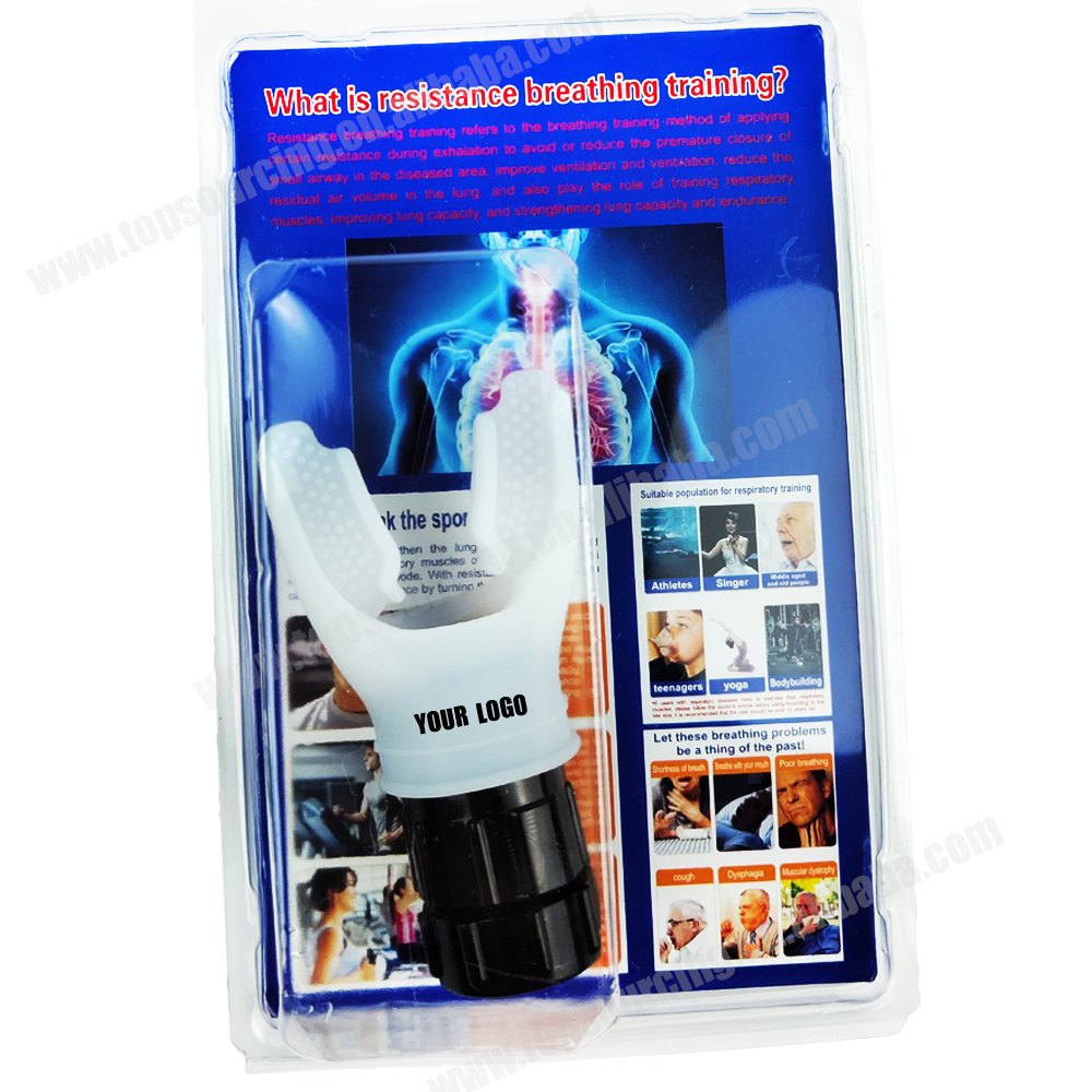 Custom Logo Lungs Breath Exerciser Breathing Respiratory Trainer With Adjustable Levels Respiratory Lungs