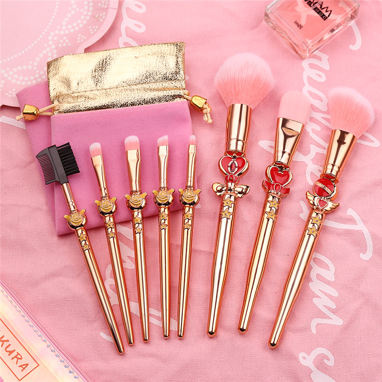 8pcs синтетические волосы пластиковые ручки Сейлор Мун макияж кисти