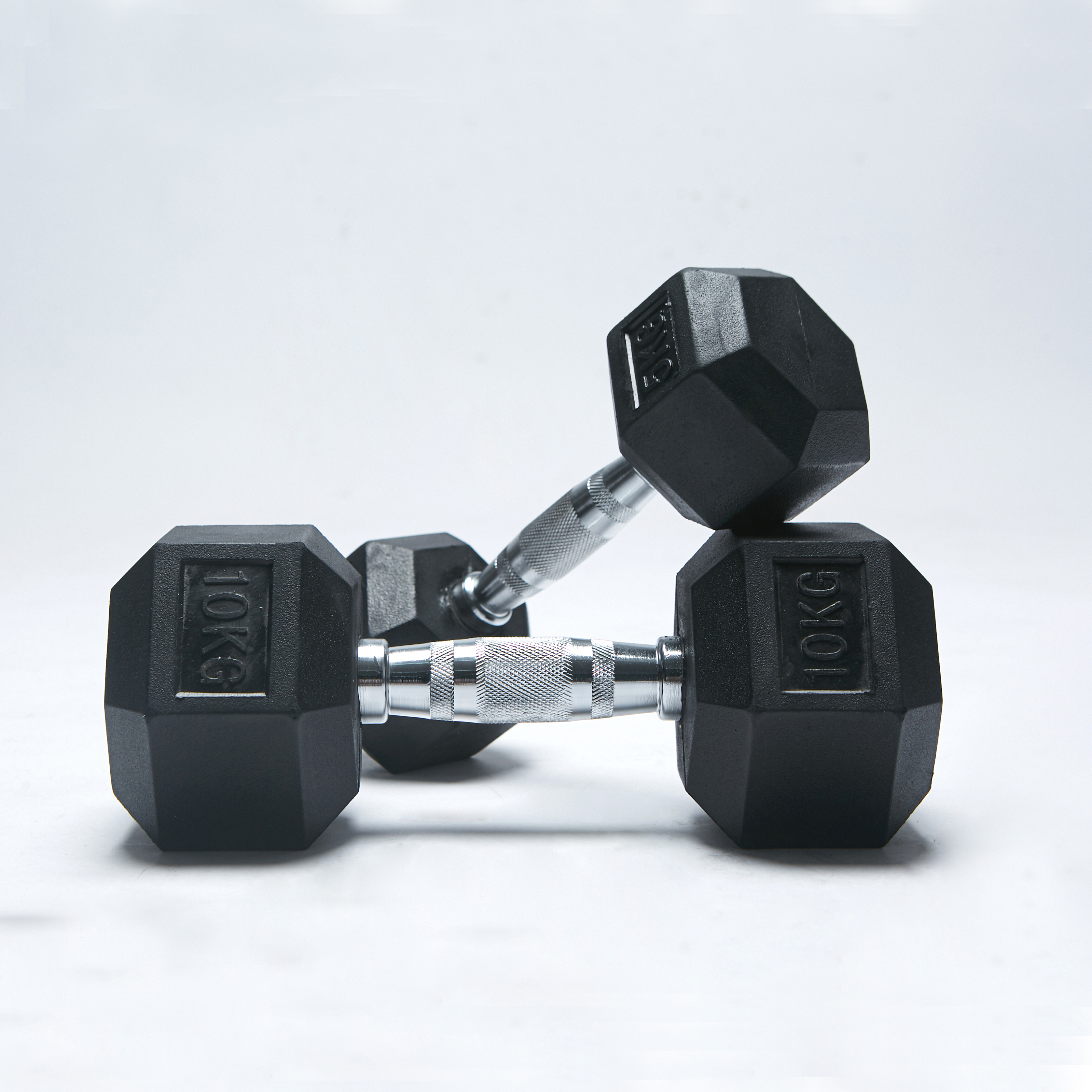 Rubber Round Dumbbell Exercise 5KG 7.5KG 10KG Dumbbells Home Gym Hex Dumbbell Set