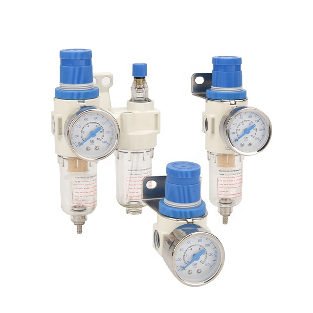 Air-SYA AFR2000 Wholesale Air Regulator Stainless Steel Pressure Gauge Shell Metal Pressure Gauges With Holder