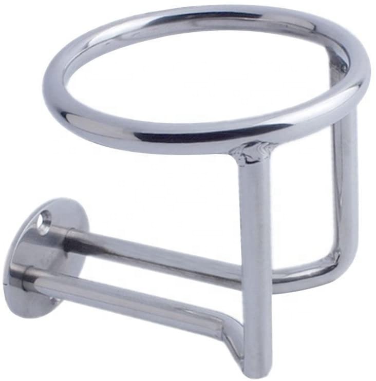 Anhsun In Stcok Stainless Steel Triple Ring Cup Drink Holder Polished For Boat Marine Yacht RV