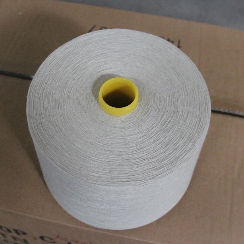 Raw Color Natural 24Nm Linen Blended Yarn Precision Siro Spinning 100% Linen Yarn