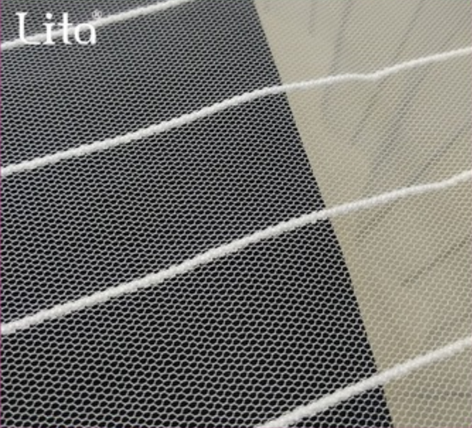 Quality stripes nylon mesh fabric warp knit mesh fabric