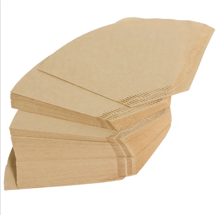 Natural bamboo/ wooden  color coffee filtering paper/ Fan filter paper
