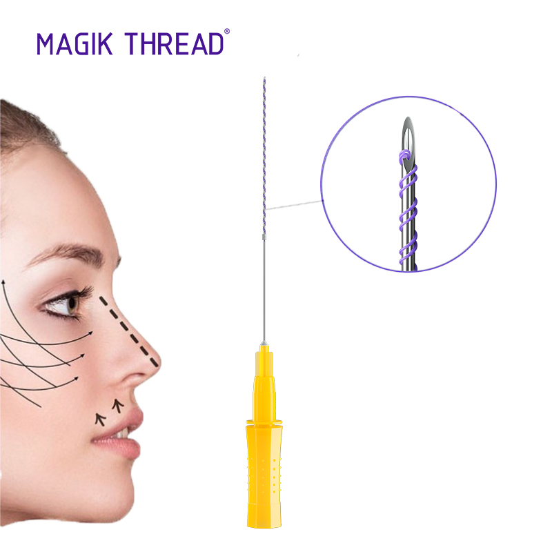 Magik Thread pdo tornado двойной винтовой пакет дермальный наполнитель canula с CE сертификатом ultra v lift Thread