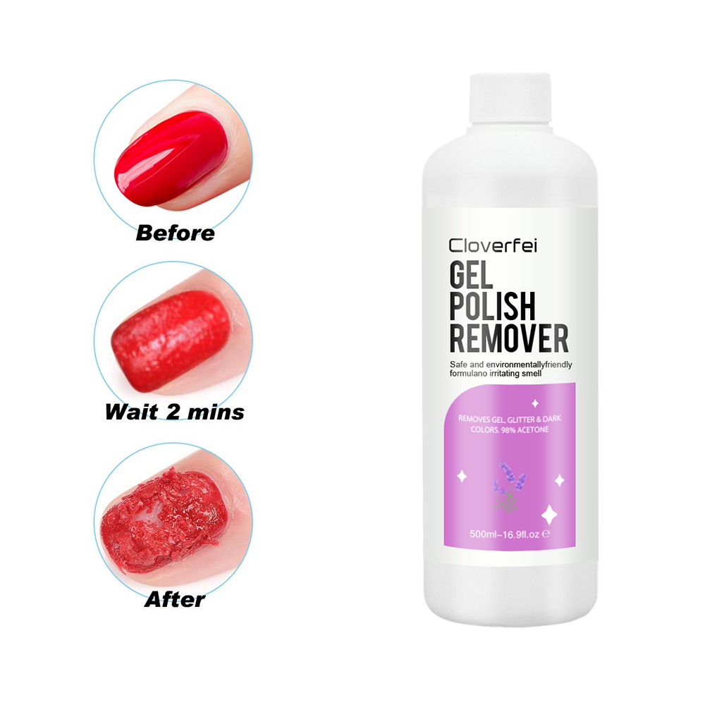 Custom Logo 500ml Nails Liquid Nail Polish Remover Gel Cleanser Nail Polish Remover Liquid