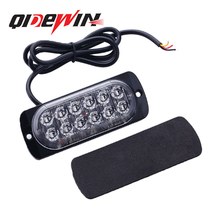 Автомобильный светодиодный рабочий светильник 12smd, боковой предупредительный мигающий светильник, потолочная лампа для грузовика, прицепа, задний фонарь 12 В, 24 В, красный, желтый, синий
