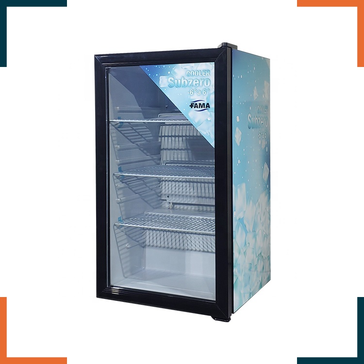 98L supermarket custom mini fridge small drink bar cooler