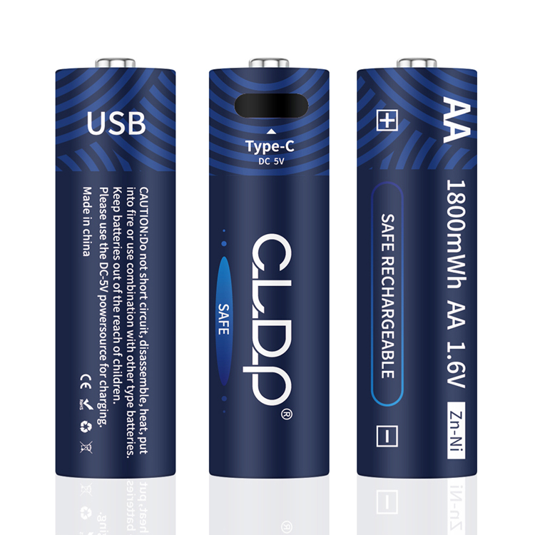 Заводской никель-Цинковый 1,6 в USB адаптер типа C зарядный порт МВт-ч перезаряжаемая батарея Miro USB