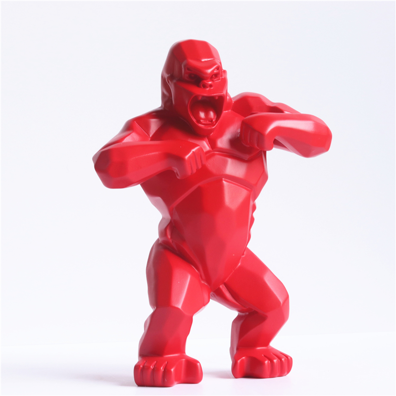 Статуэтка в виде животного, статуэтка из смолы King Kong Gorilla, скульптура для украшения дома, гостиной, 20 см