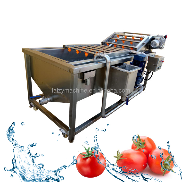 Industrial Air Bubble Tomato Cleaner Lettuce Washer Vegetable Fruit Washing Machine