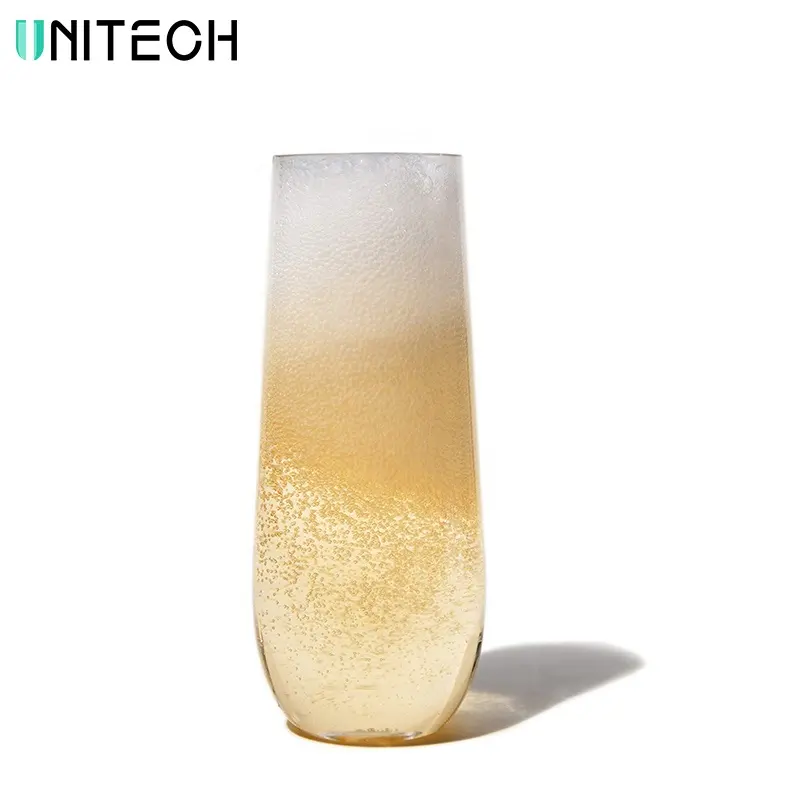 Best Selling Products Crystal Glass Stemless Plastic Champagne Flutes for Home Party Outdoor Picnic Restaurant Hotel Wedding