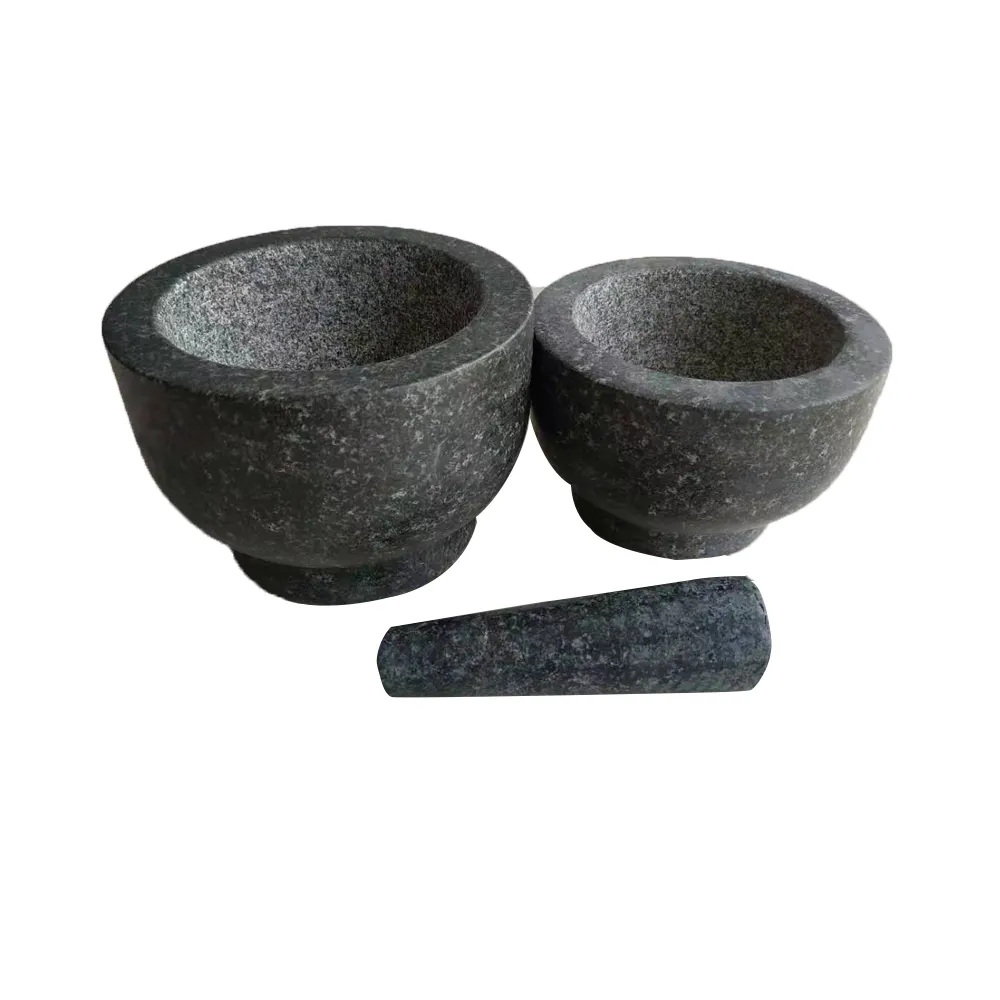 Factory outlet natural stone Grinder Granite marble mortar and pestle Custom Mahjong Set Small Medium Large Polished Mortar and