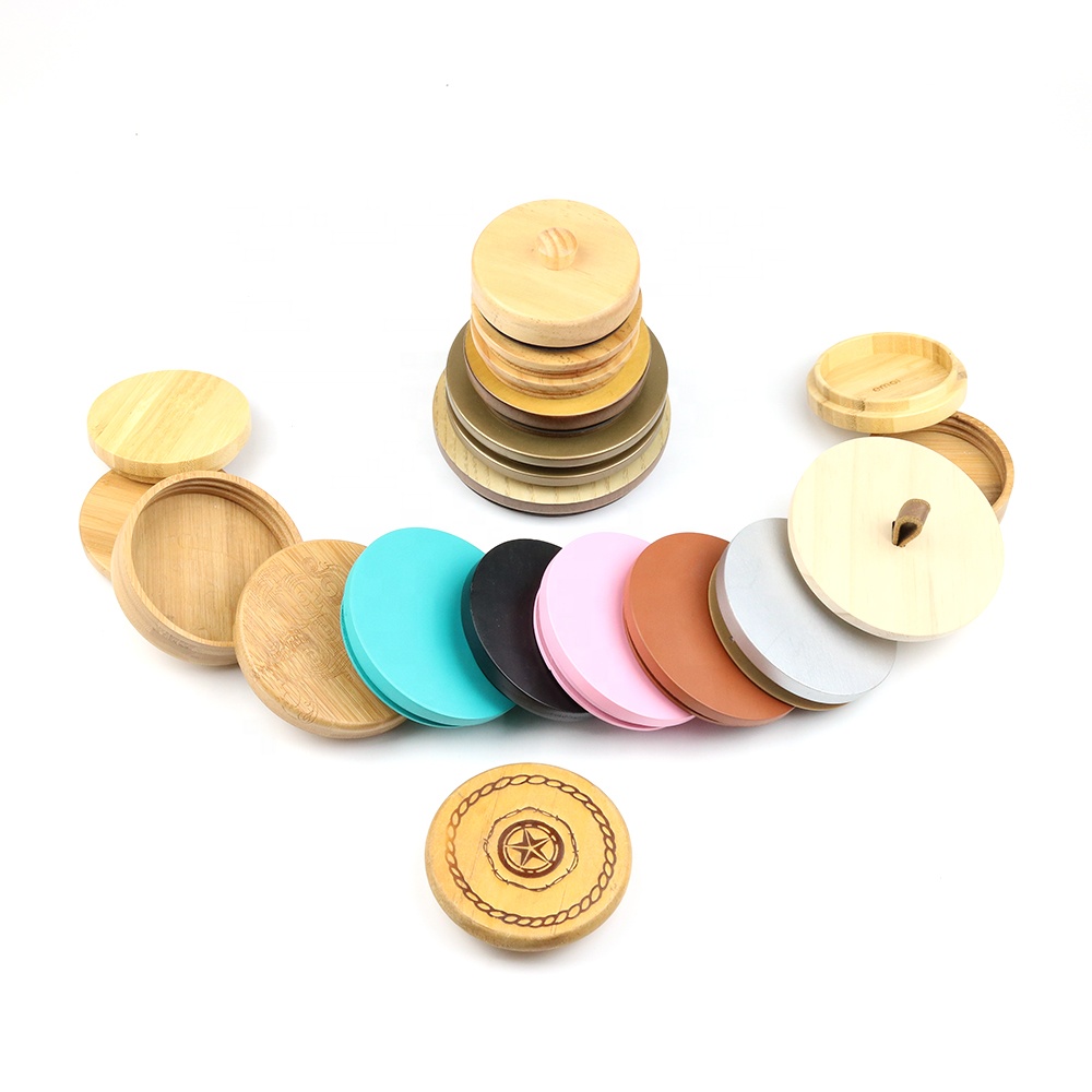 Factory Direct Custom Premium Wood Cap Lid for Candle Glass Jar