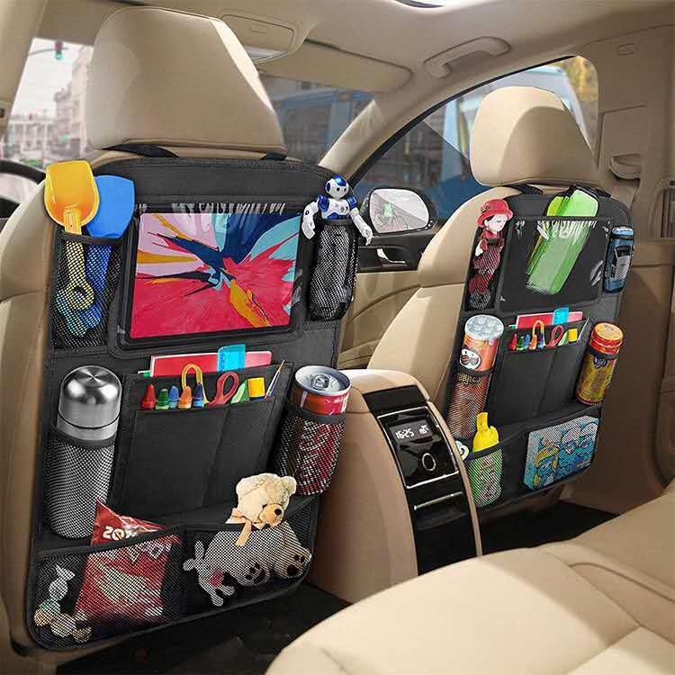 High Quality Car Backseat Organizer Car Organizers With Touch Screen Tablet