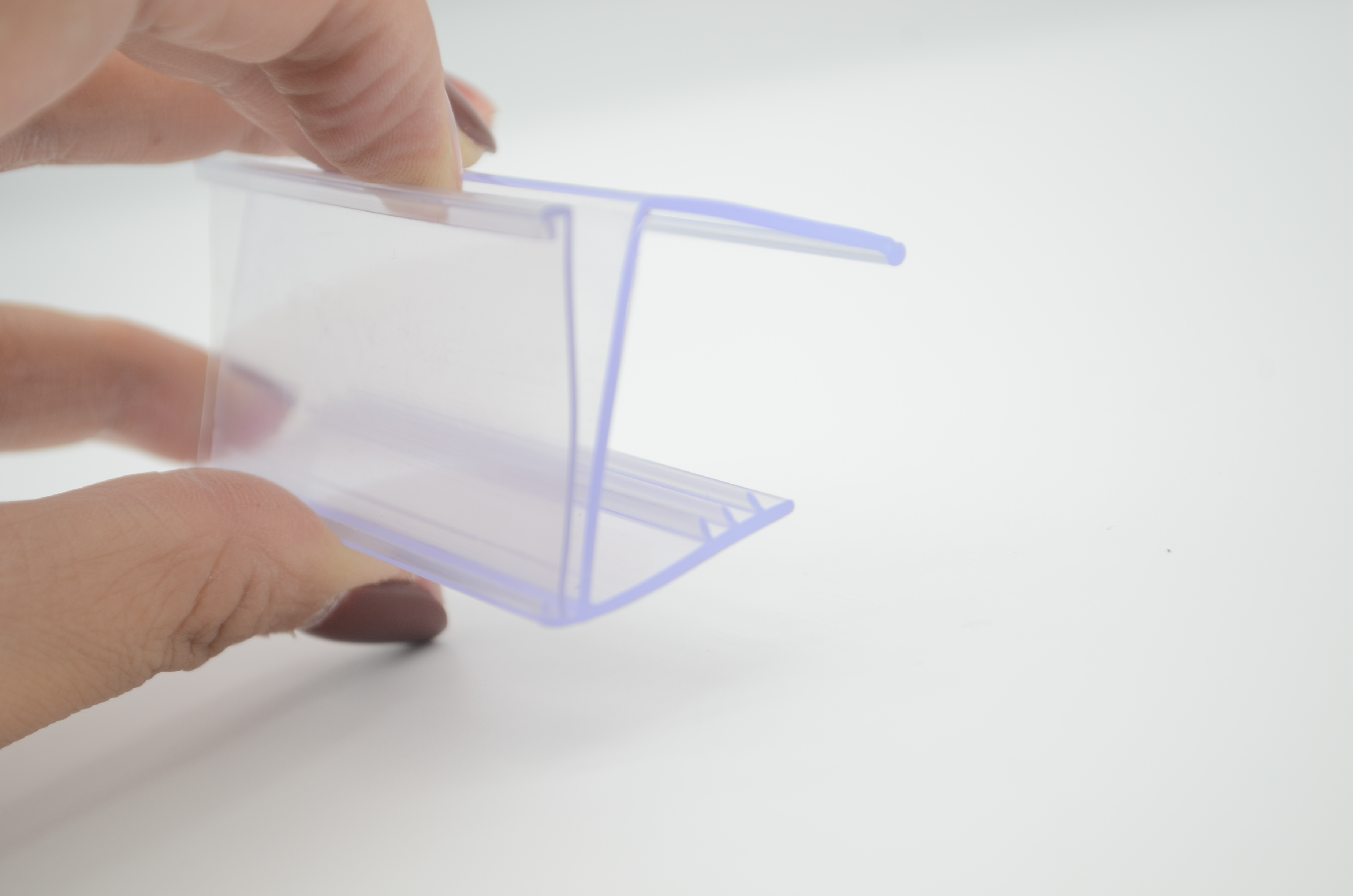 Clear PVC Price Card Holder With Gripper For Promotion