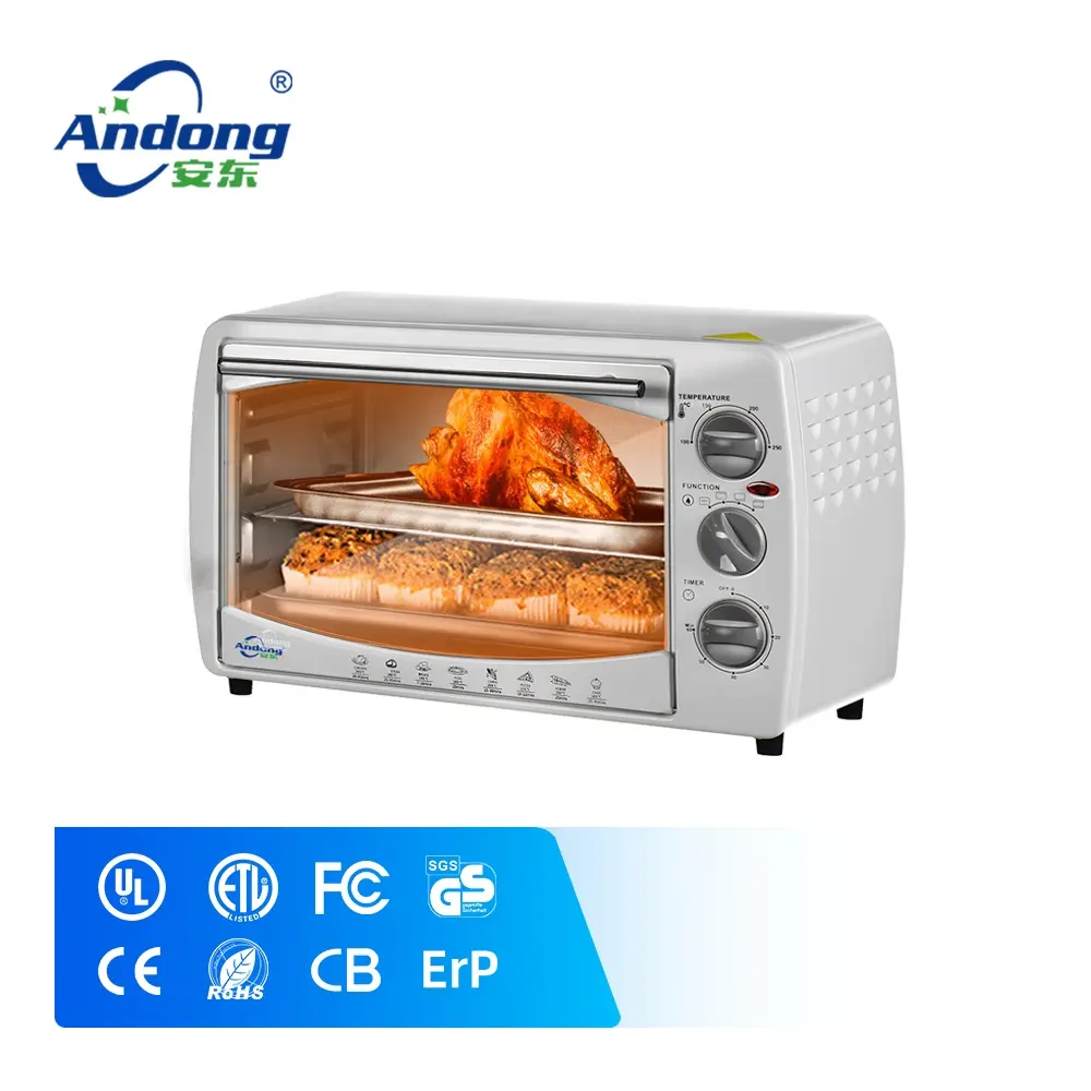 Andong 18L portable electric table top ovens cooktop rotisserie electric food oven for heating food or cake