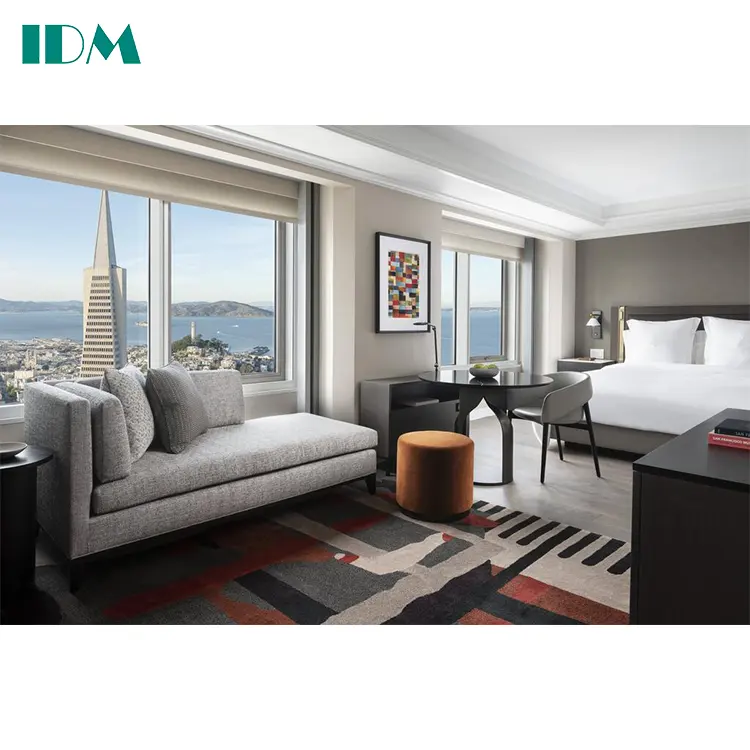 Business Hotel Bedroom Sets IDM-KY143 IDM Wholesale Modern Hotel Custom Made Room Furniture Luxury Bedroom Set