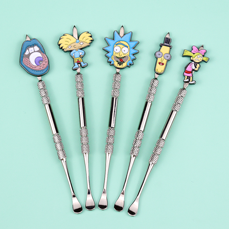 New Product Rick Cartoon Character Metal Dab Dabber Tool And Morty Tools