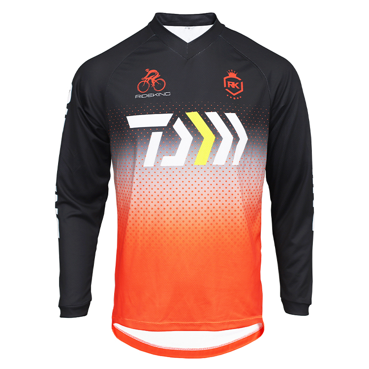 Premium Light Weight Race Fit Downhill Cycling Jersey Breathable Downhill Jersey Men