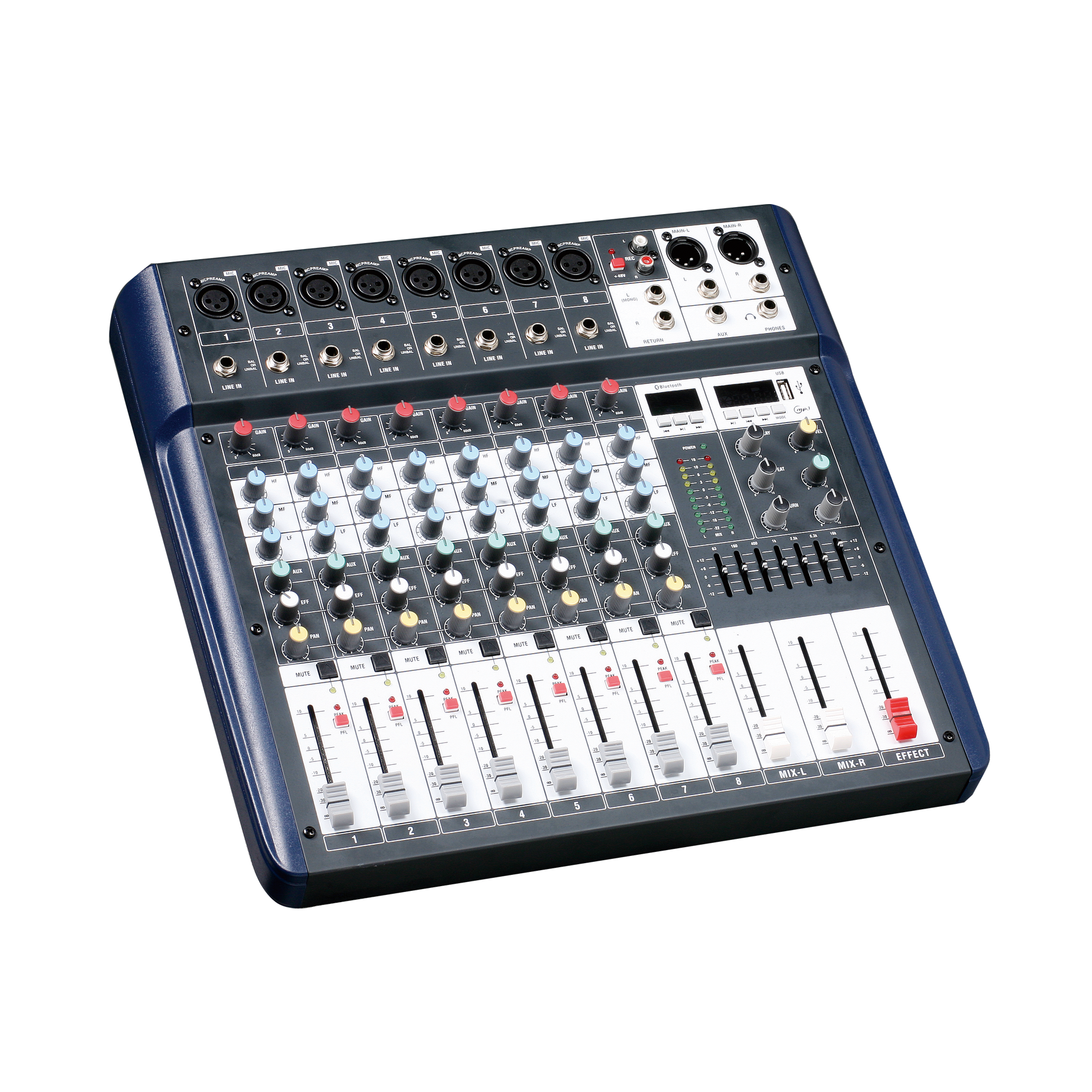 Звуковой Миксер Для USB питания музыкальный миксер dj микшерный пульт LD8
