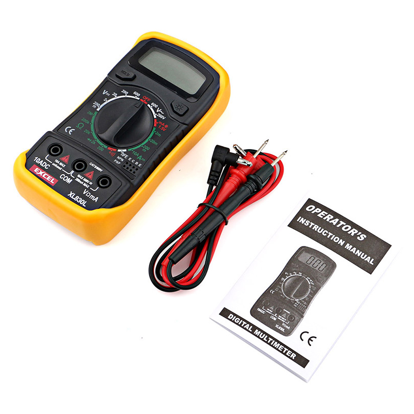 XL-830L портативный цифровой AC/DC Мультиметр mastech Электрические мультиметр Подсветка Амперметр Вольтметр Ом метр тестер Портативный ЖК-дисплей