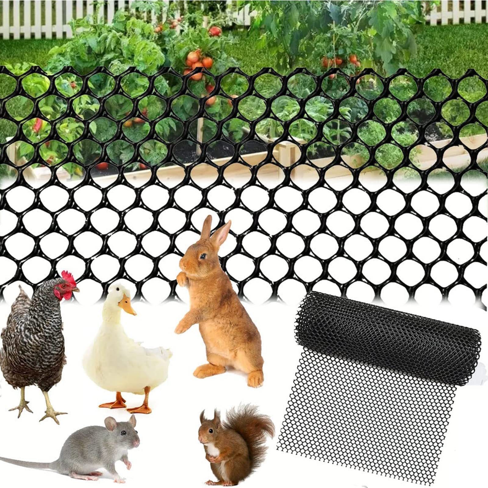 Multi-Purpose Hexagonal Plastic Netting in Vibrant Colors as Temporary Barrier Fencing for Yards and Gardens