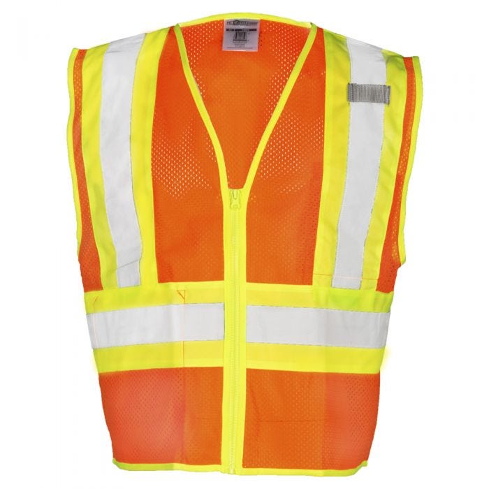 LED FLASH high visibility wide reflective tapes working road vest