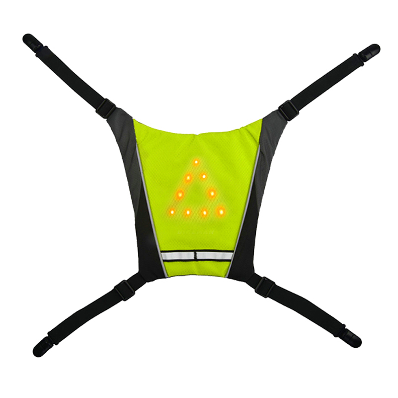 Мини hi vis Желтый безопасности дорожного движения светоотражающий светодиодный жилет рюкзак со светодиодной подсветкой крепления