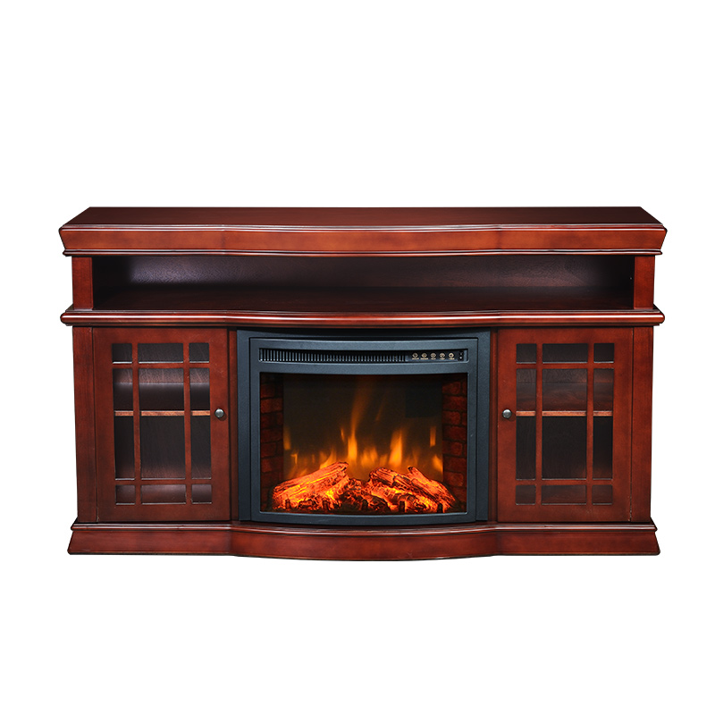 23" Brown Media Electric Fireplace Entertainment Center Type Insert Heater