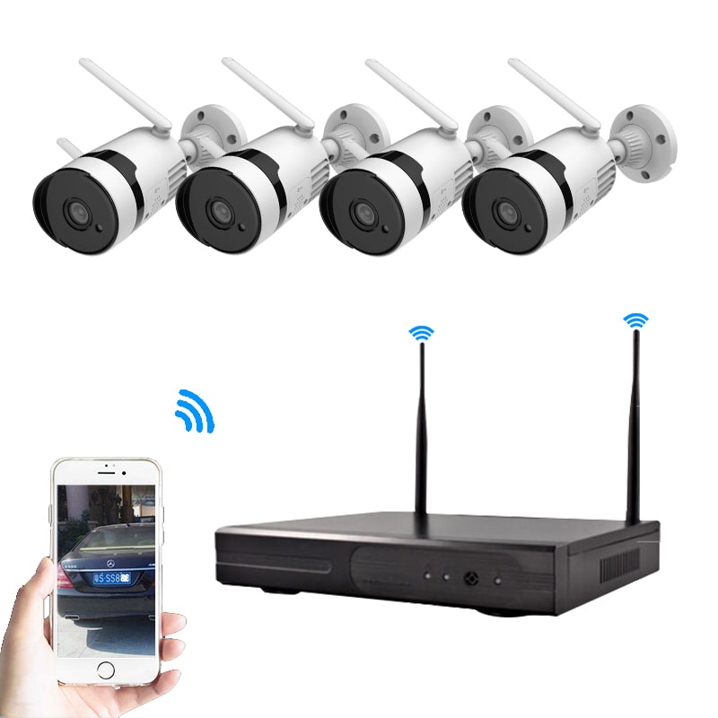 4CH 5MP outdoor home wifi NVR kit waterproof cctv security camera system wireless