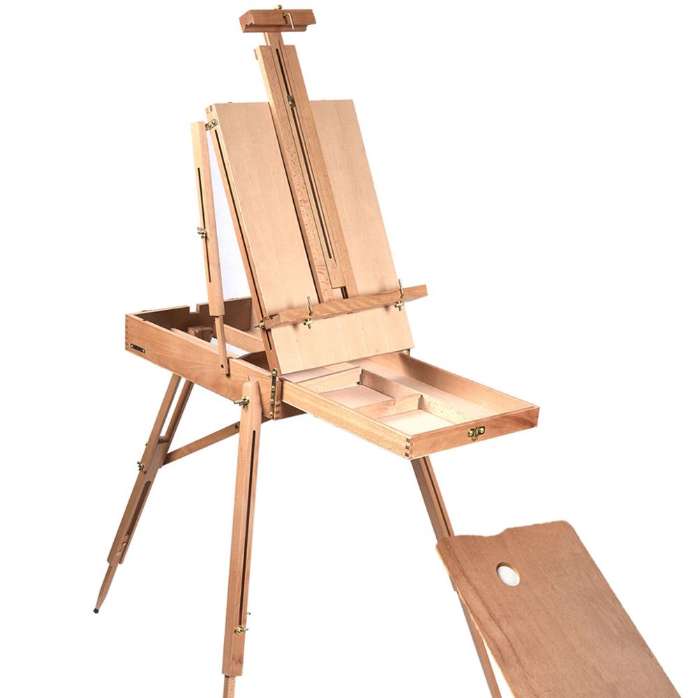 Bview Art Artist Painter Tripod Portable Wooden Sketch Box French Easel For Artist Painting