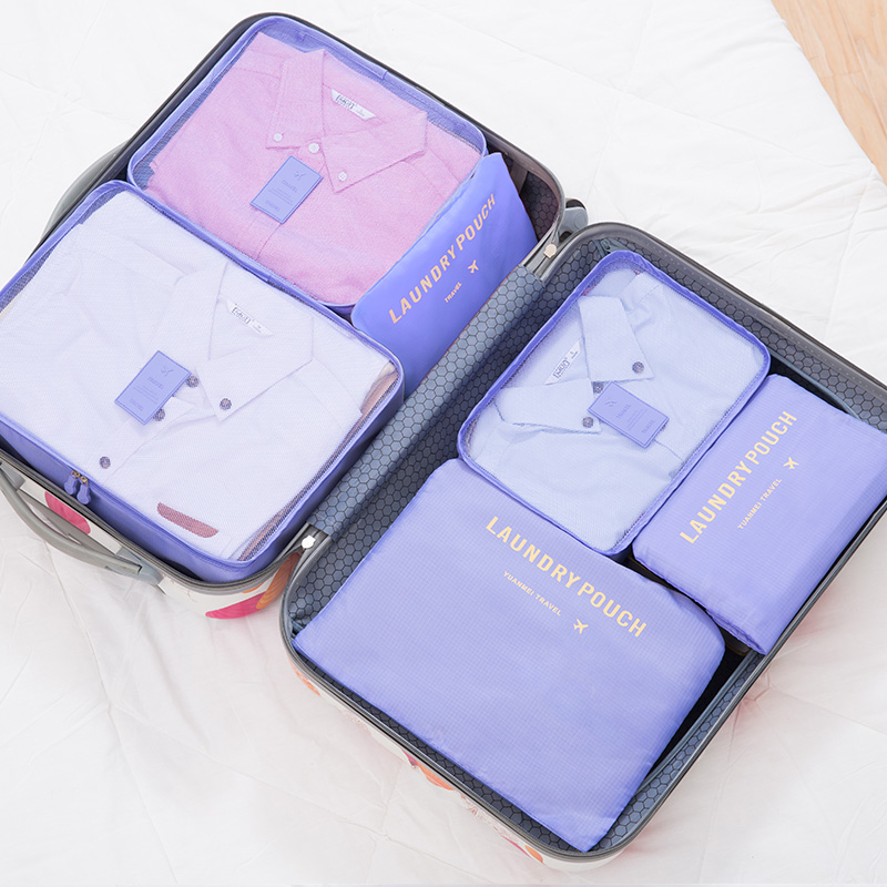 Travelsky Wholesale Customized Portable Compression 6 Set Travel Luggage Storage Bag