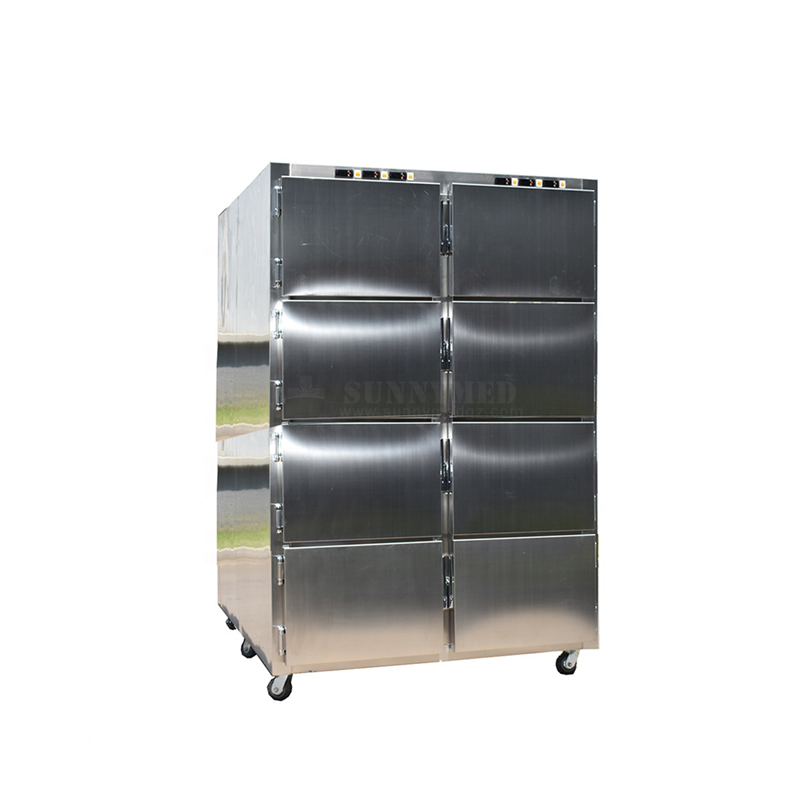SY-STG08 funeral home opening morgue refrigerator funeral coffins mortuary refrigerator equipment