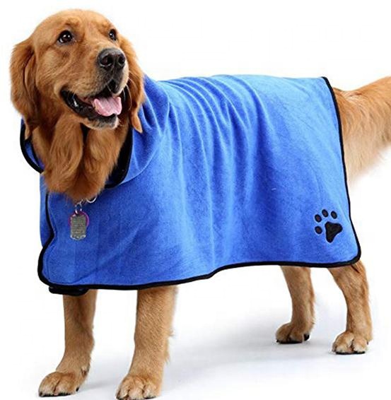 Amazon Hot Sale Products High Quality Pet Accessories Fast Drying Dog Bathrobe Powerful Absorbent Bathrobe Pet Clothes