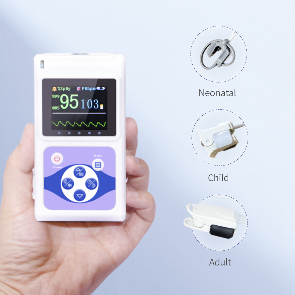 CONTEC CMS60D adult pediactric neonatal oximeter handheld pulse with external oximete
