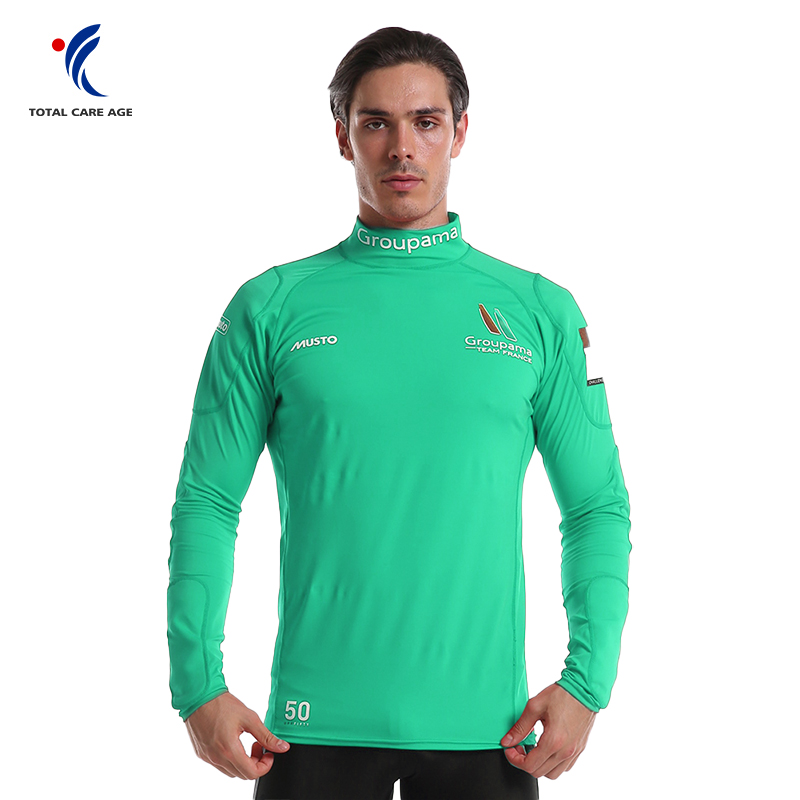 YIHENG OEM UPF 50 сублимационная печать прочная Двойная Ткань Mma Bjj Surf Rashguard с длинным рукавом