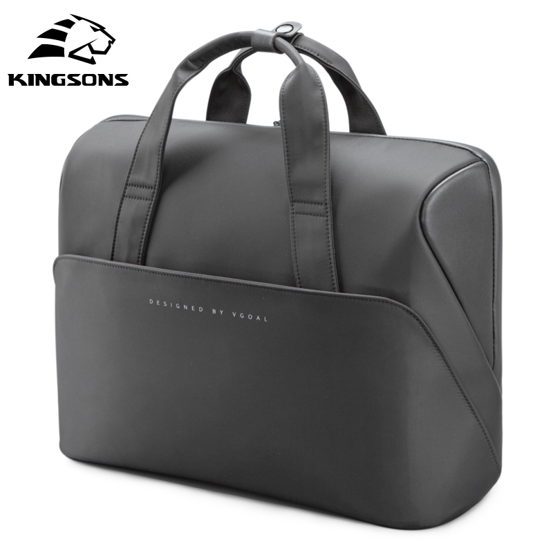 Kingsons new design custom logo laptop briefcase bag fashionable cross body nylon laptops bag 15.6 inch waterproof for men
