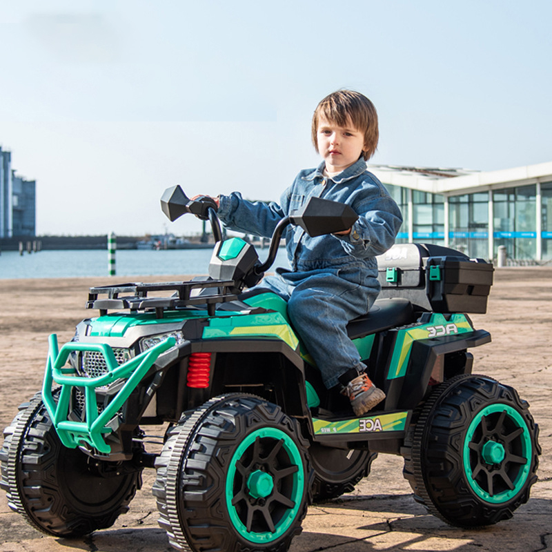 Two-Person Children's Electric ATV Four-Wheel Off-Road Vehicle Battery-Powered for Adults and Kids Chargeable Car