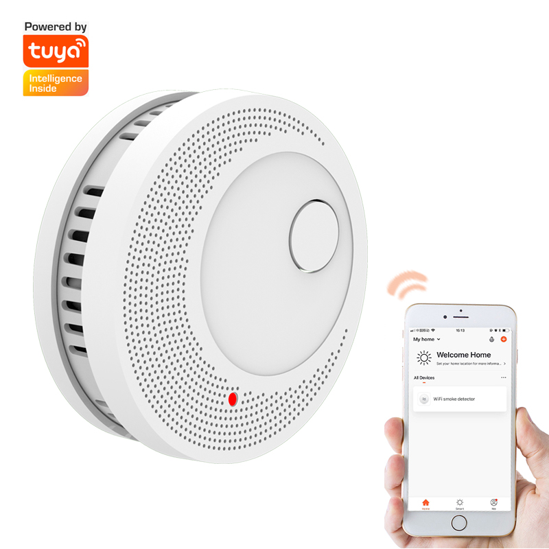 Tuya Smart App Контроль WiFi Zigbee Детектор дыма для домашней сигнализации безопасности