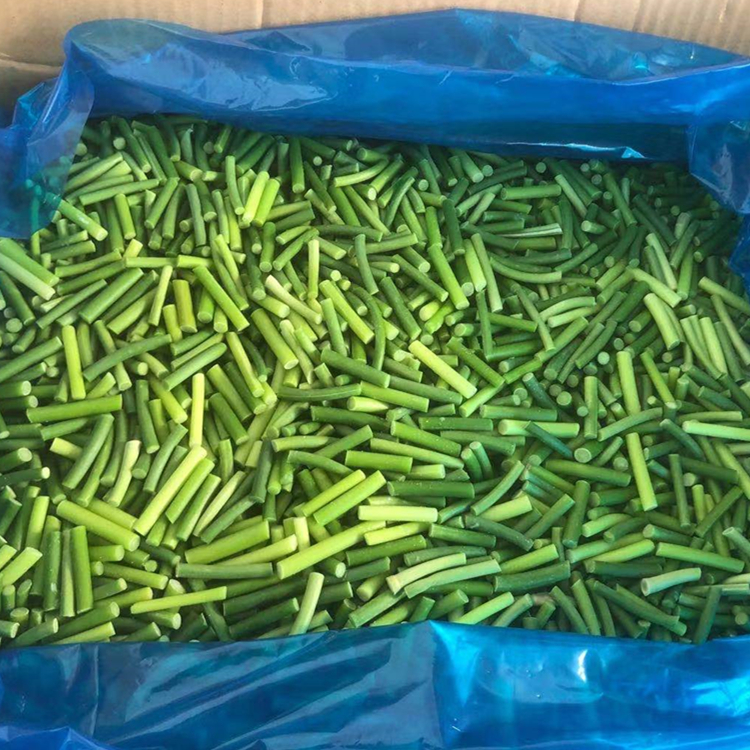 IQF processing frozen garlic stem cut