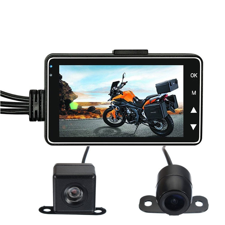 3 дюйма 720p мотоцикл dash cam 2 канала мотоцикл dvr камера