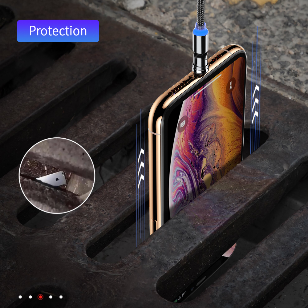 3 in 1 USB cable Magnetic Charging Cable 540 Rotation USB Magnetic Cable