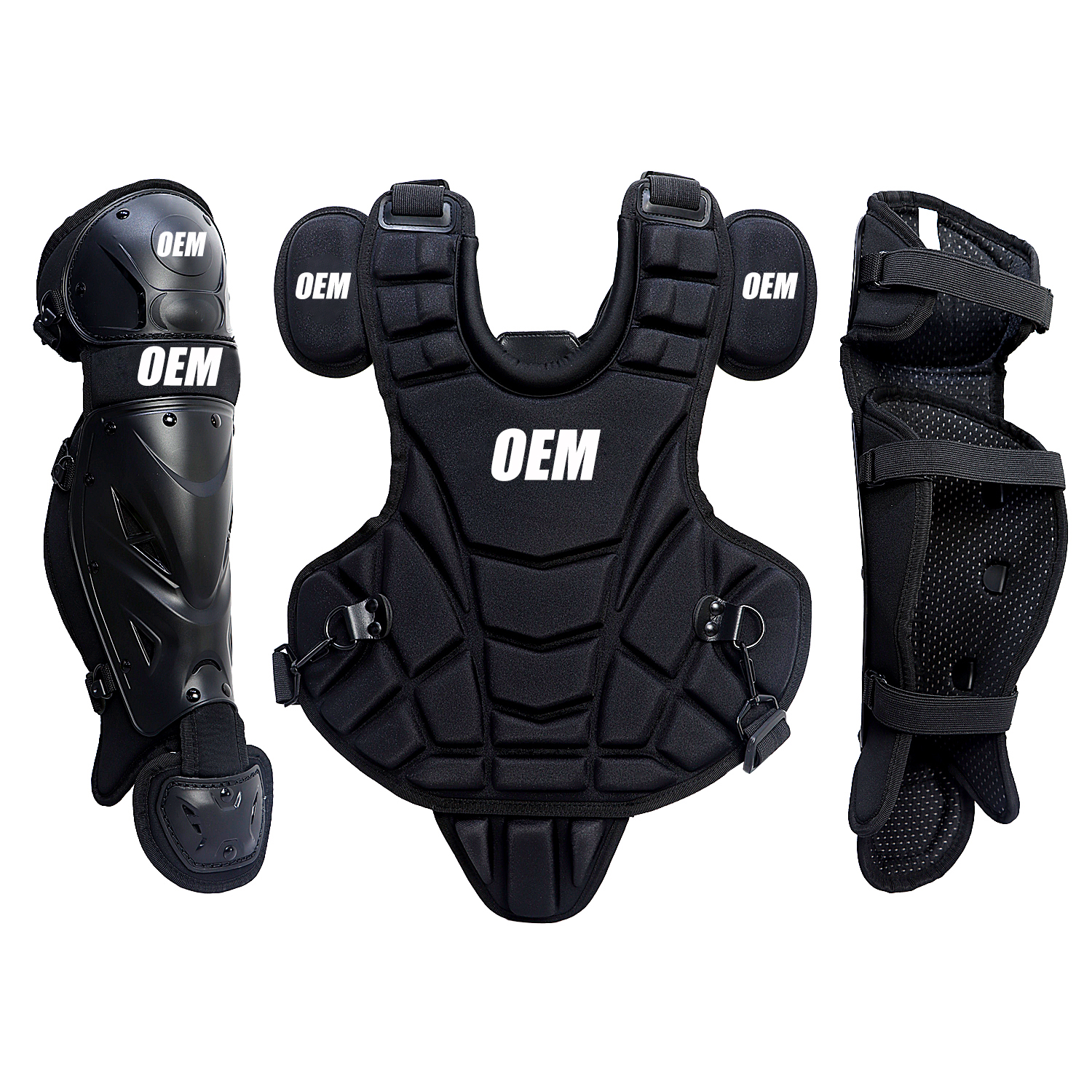 protector equipment 12inch black baseball catchers chest and leg guards for kids