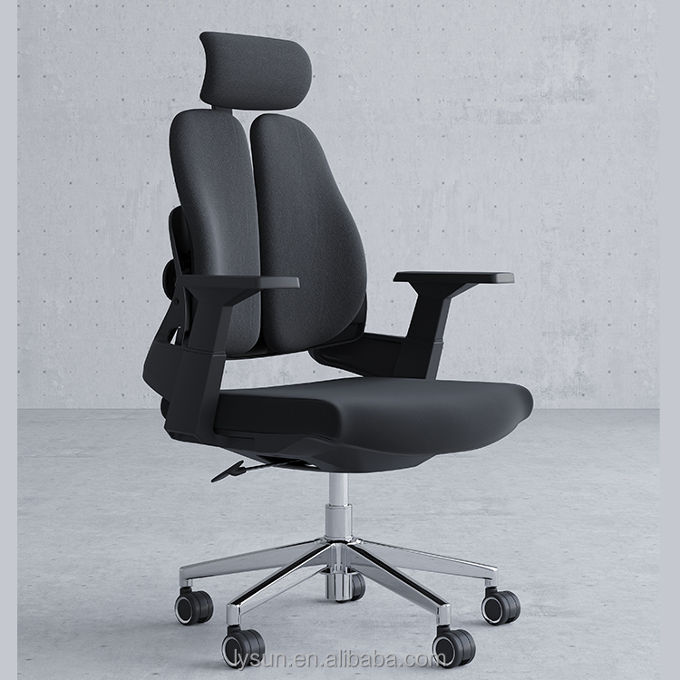 factory double waist design black ergonomic executive office chair on stock