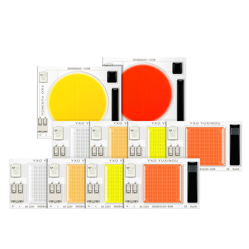 YXO EU RU BR Stock Wholesale High Power Plant Grow Light Led Chip Customized Cob Led Chip 50W 80W 100W 220V Led Lhip