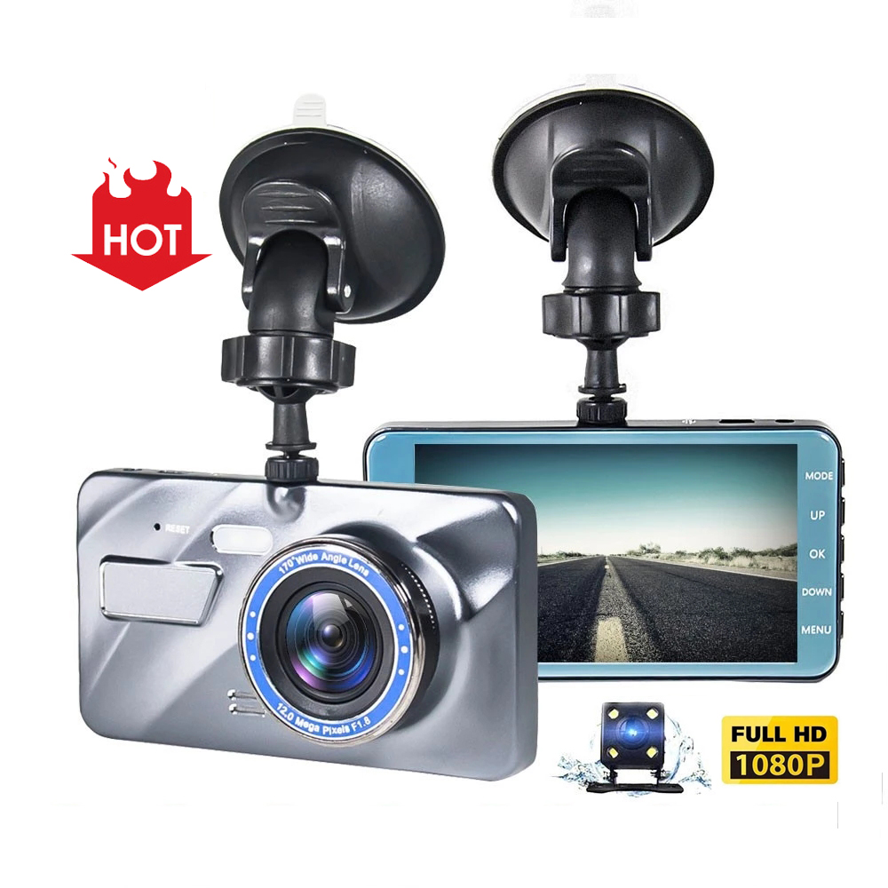 Эго Высокое качество! Распродажа! nexar заднего вида Full HD 1080p Автомобильный видеорегистратор ips сенсорный экран 2 видеорегистратор с двумя камерами 4 дюйма тире камера с возможностью съемки видео 4 дюймовый dash cam