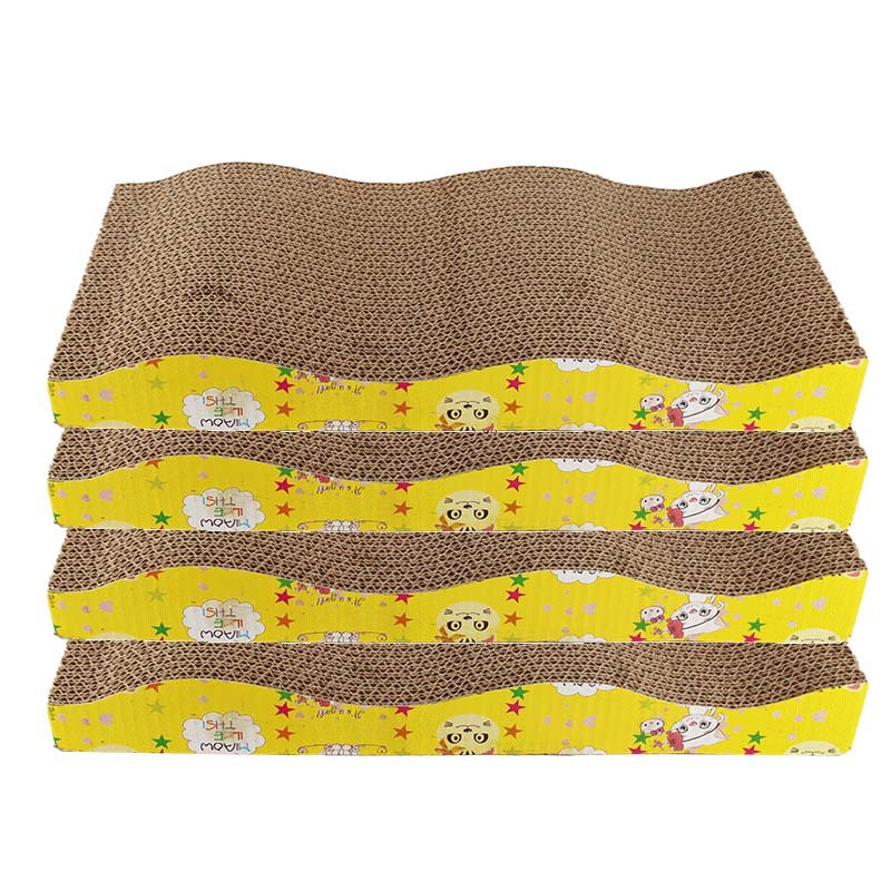 Cat toy wholesale claw sharpener corrugated cat scratch board wave type climbing sofa type big cat scratch board