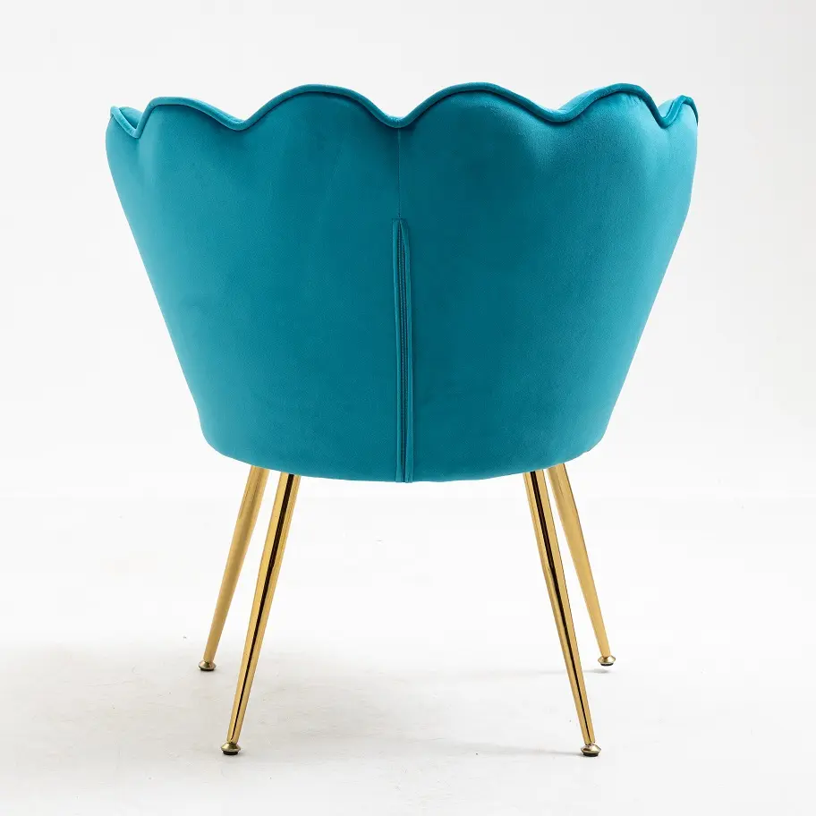 Blue velvet Fabric single Make-up Chair for Accent Apartment living room or bedroom
